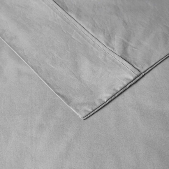 Madison Park 200 Thread Count Relaxed Cotton Percale Deep Pocket Queen Sheet Set - Picture 4 of 7